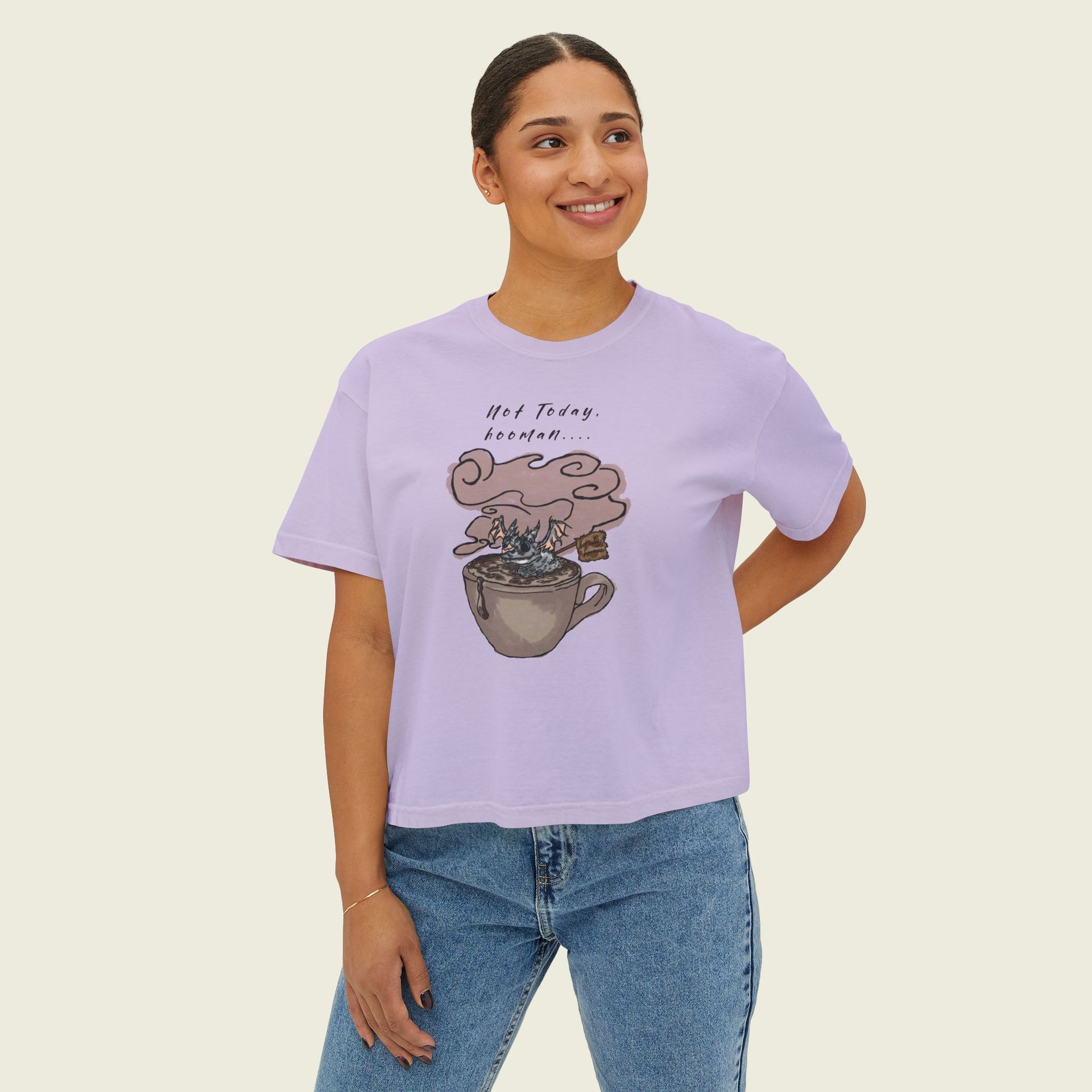 “Not Today, Hooman” – Women’s Boxy Fit Tee