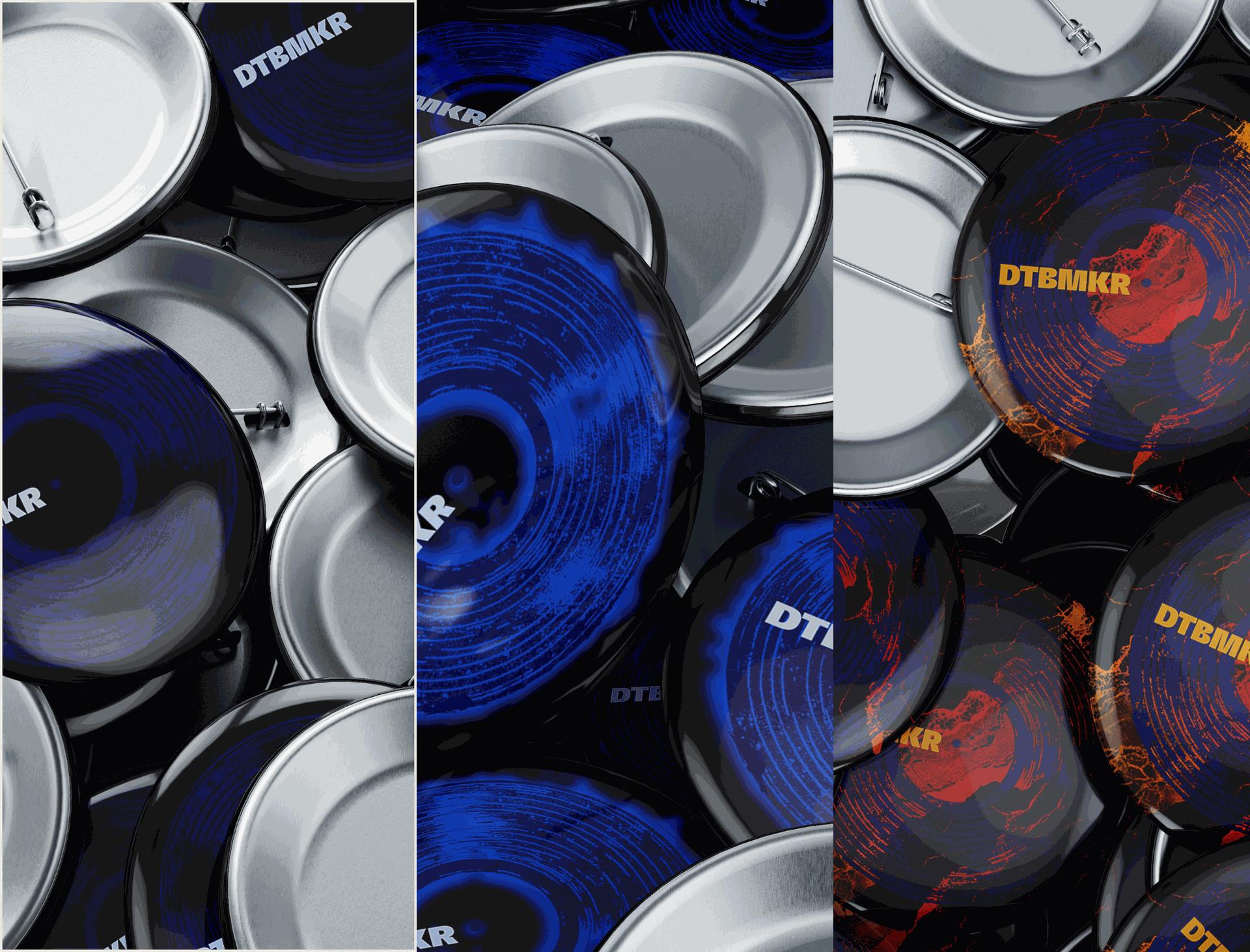 Custom Pin Buttons - Unique, Durable, Vibrant Badge Pins on the table