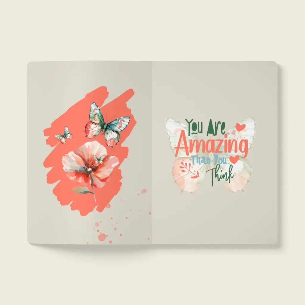 Flutter Flower Fantasy  Softcover Journal (with Inside Prints) Collection – Blossom Glow _ Sense Serenity Crazy  6.webp