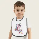 Magical Unicorn Baby Bib for Girls & Boys – Cute Rainbow “No Time for Naps” by Sense Serenity White_Black 2.webp