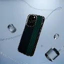 Sense Serenity™ Neon Noir – Rich Black & Midnight Green Glow Clear Phone Case iPhone 14 Pro 6.webp