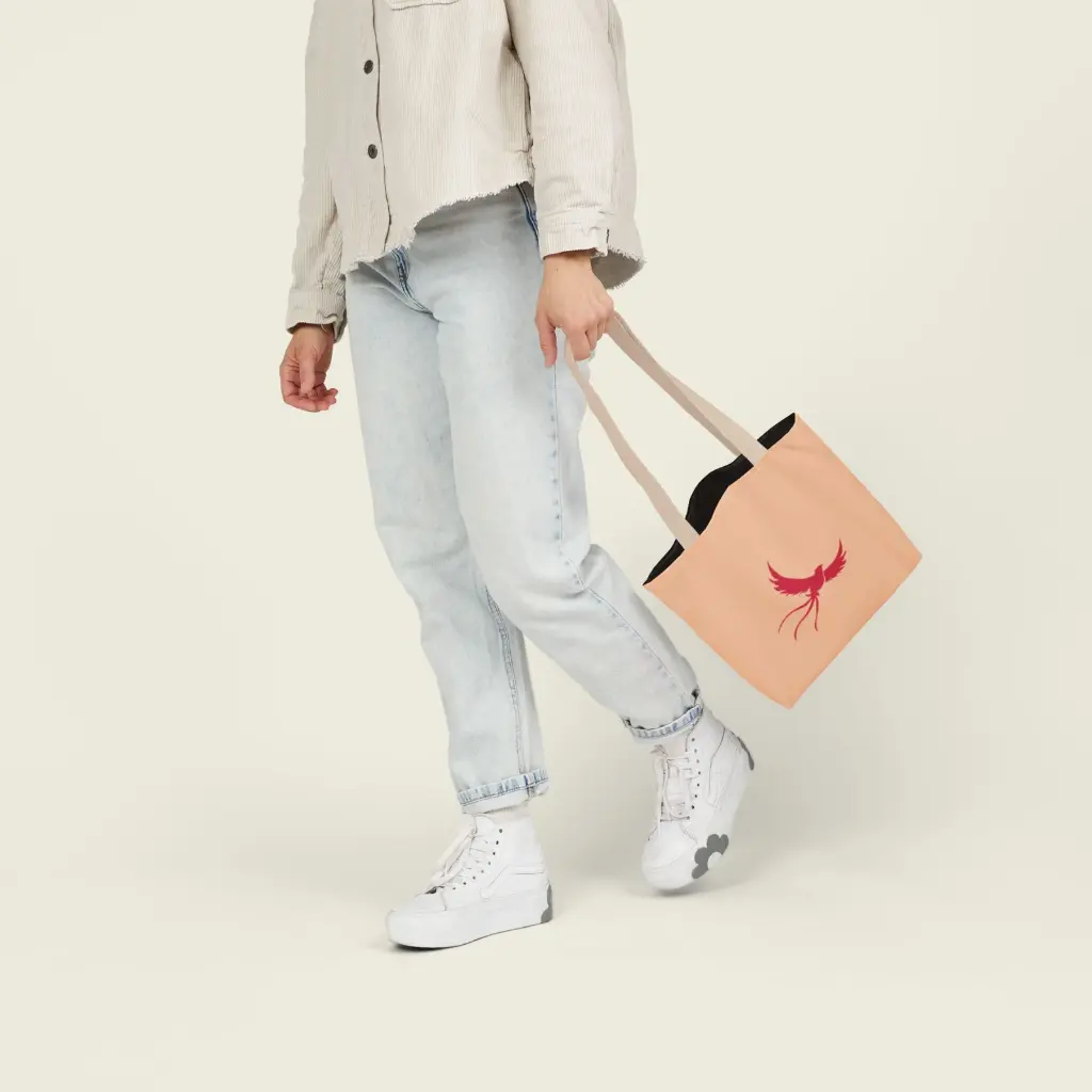 Beige & Phoenix Canvas Tote Bag  13x13 3.webp