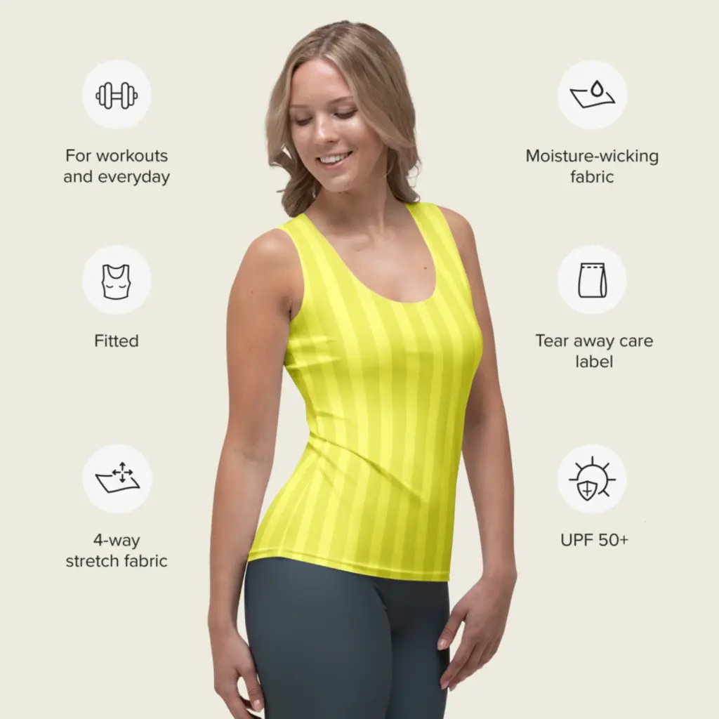 Butter Bliss – Women's Pastel Yellow Tank Top by Sense Serenity 8.webp