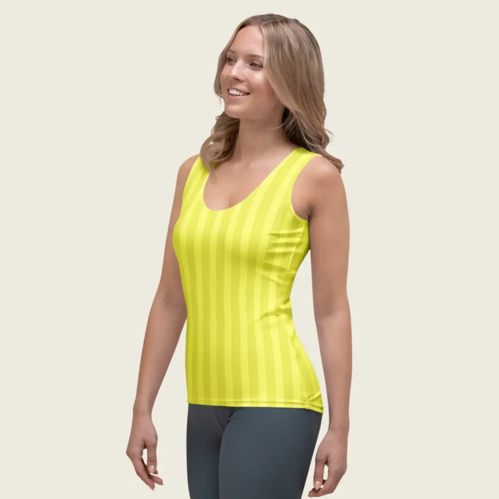 Butter Bliss – Women's Pastel Yellow Tank Top by Sense Serenity 4.webp