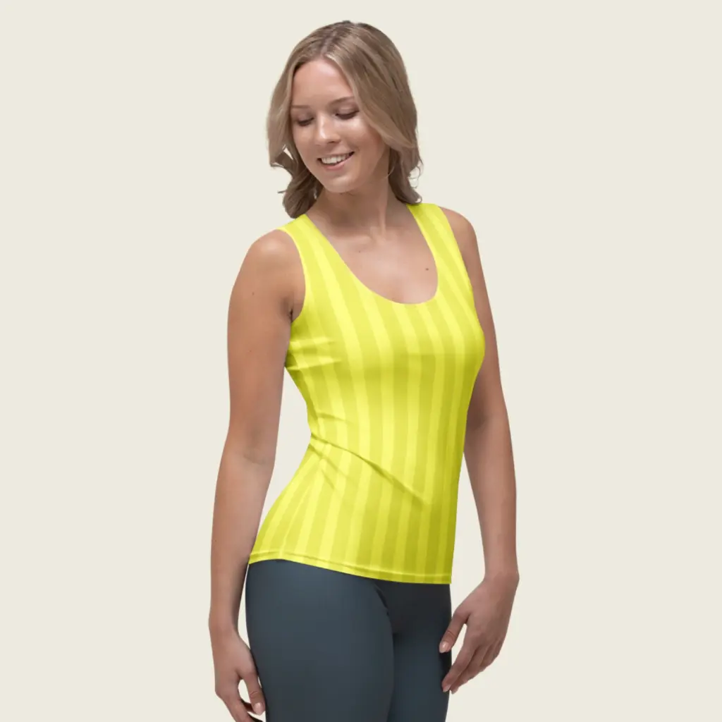 Butter Bliss – Women's Pastel Yellow Tank Top by Sense Serenity 5.webp