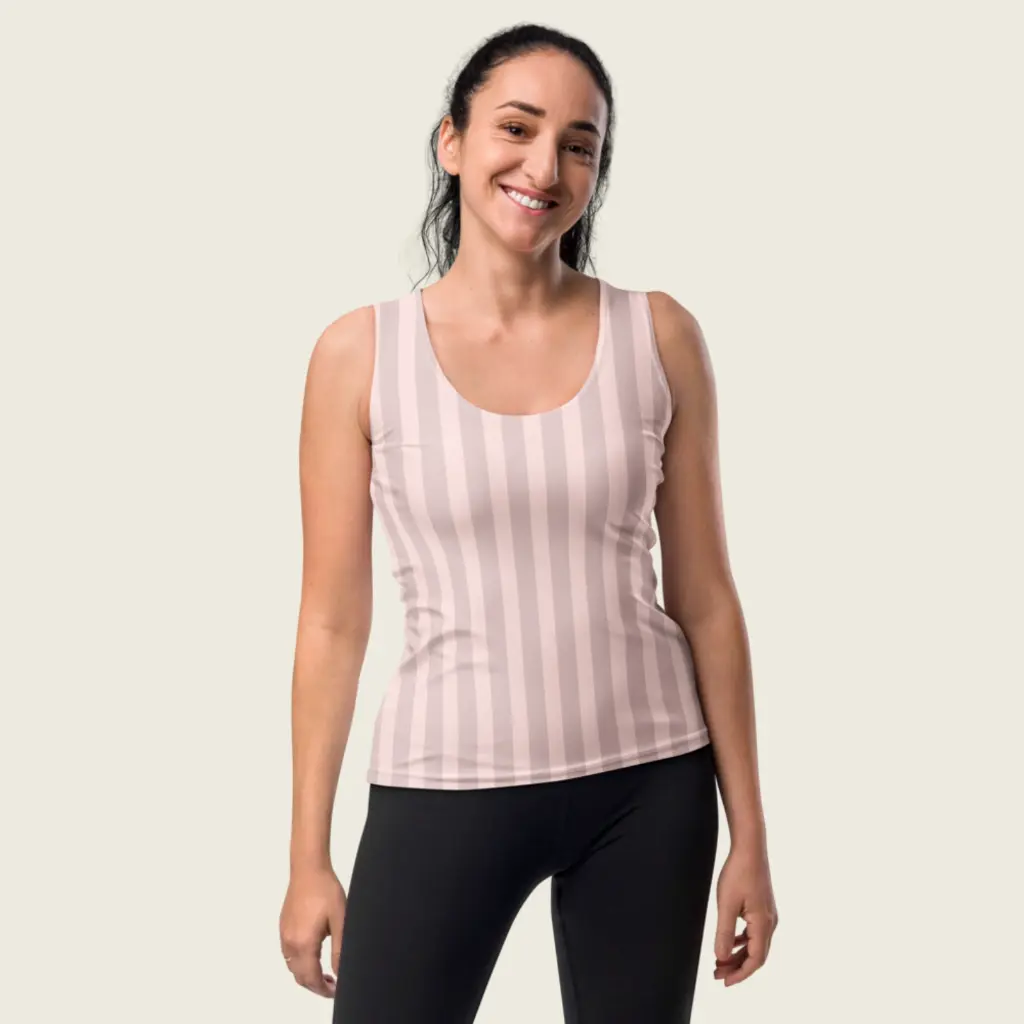 Ballet Blush Dreams – Longline Striped Tank by Sense Serenity 9.webp