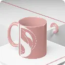 Serenity Pink Elegant Ceramic Coffee Mug 11oz abstract background