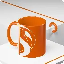 Serenity Orange Elegant Coffee Mug 11oz abstract background