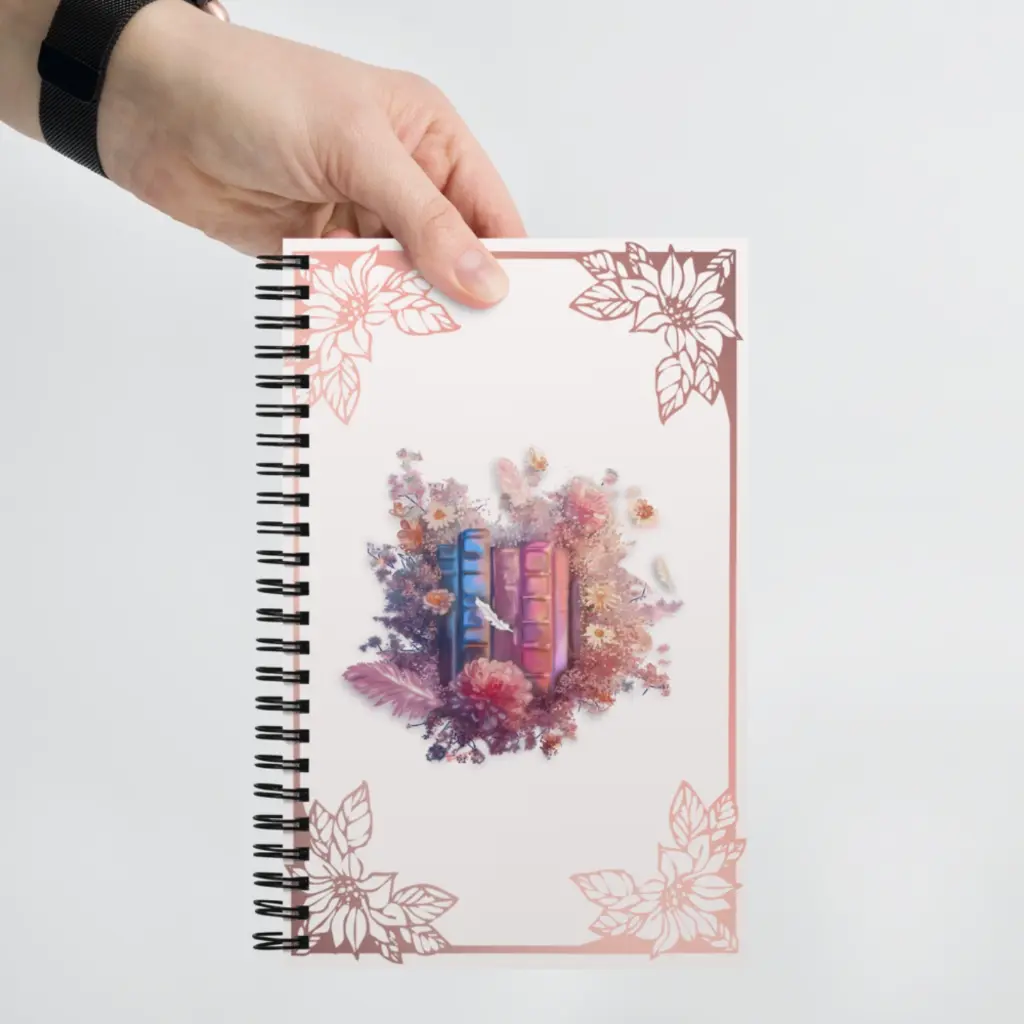 Sense Serenity Dream Feathers Spiral Notebook – Book Lover Journal 6.webp
