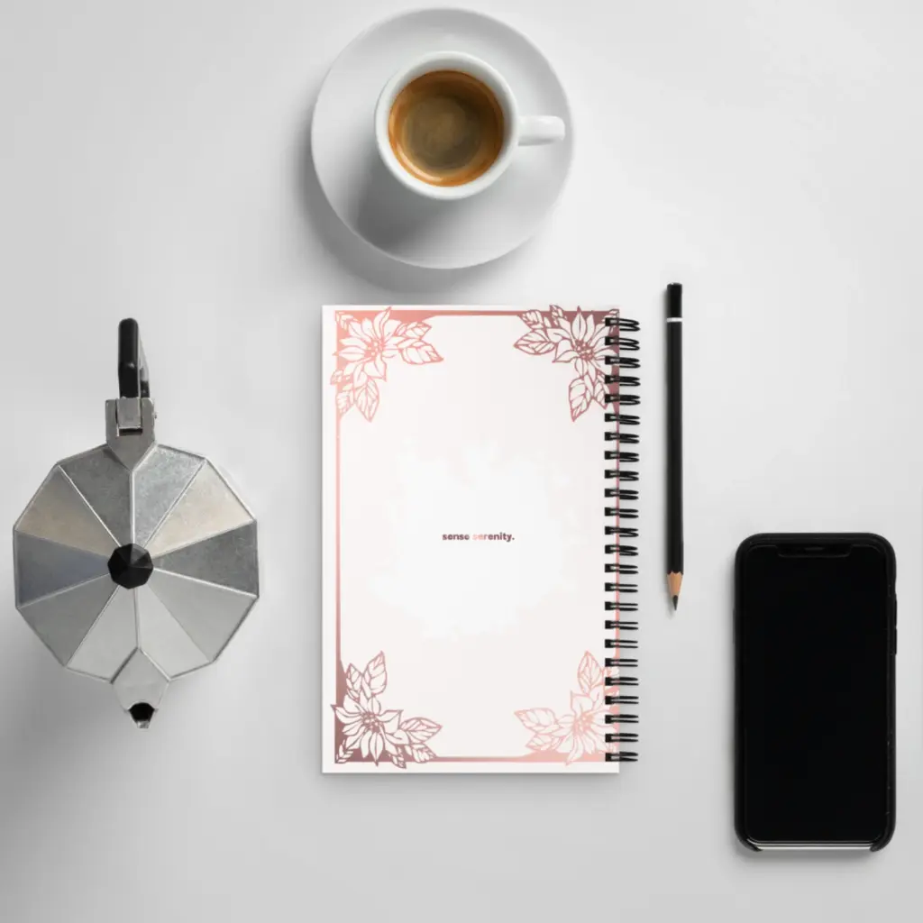 Sense Serenity Dream Feathers Spiral Notebook – Book Lover Journal 9.webp
