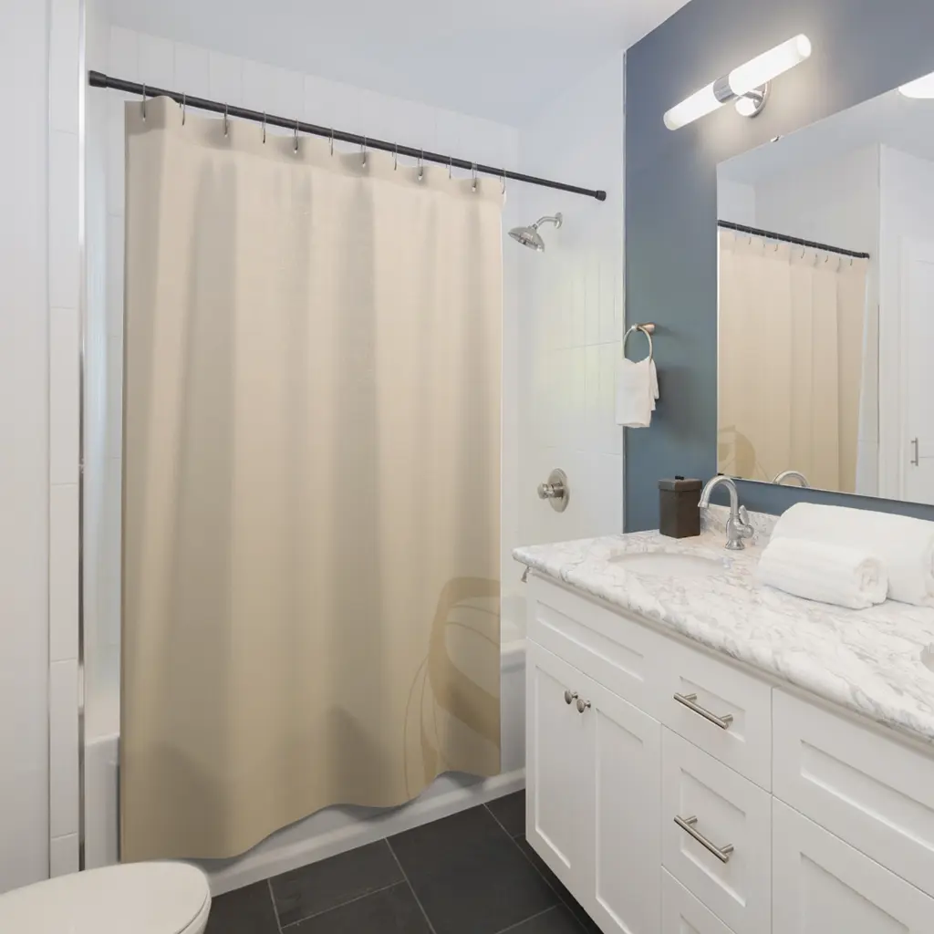 Seashell & Beige Color Gradient Shower Curtains 10.webp