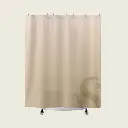 Seashell & Beige Color Gradient Shower Curtains 1.webp