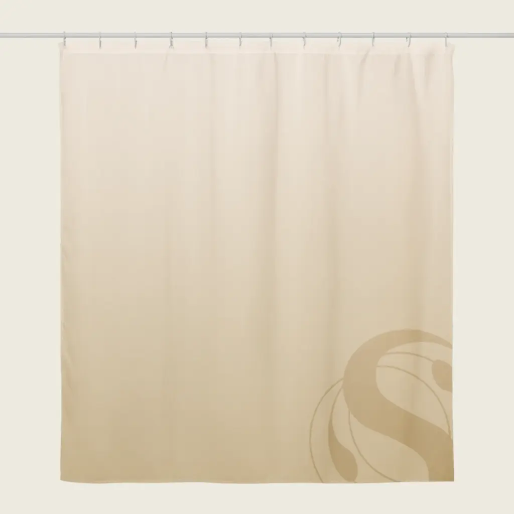 Seashell & Beige Color Gradient Shower Curtains 4.webp