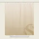 Seashell & Beige Color Gradient Shower Curtains 2.webp