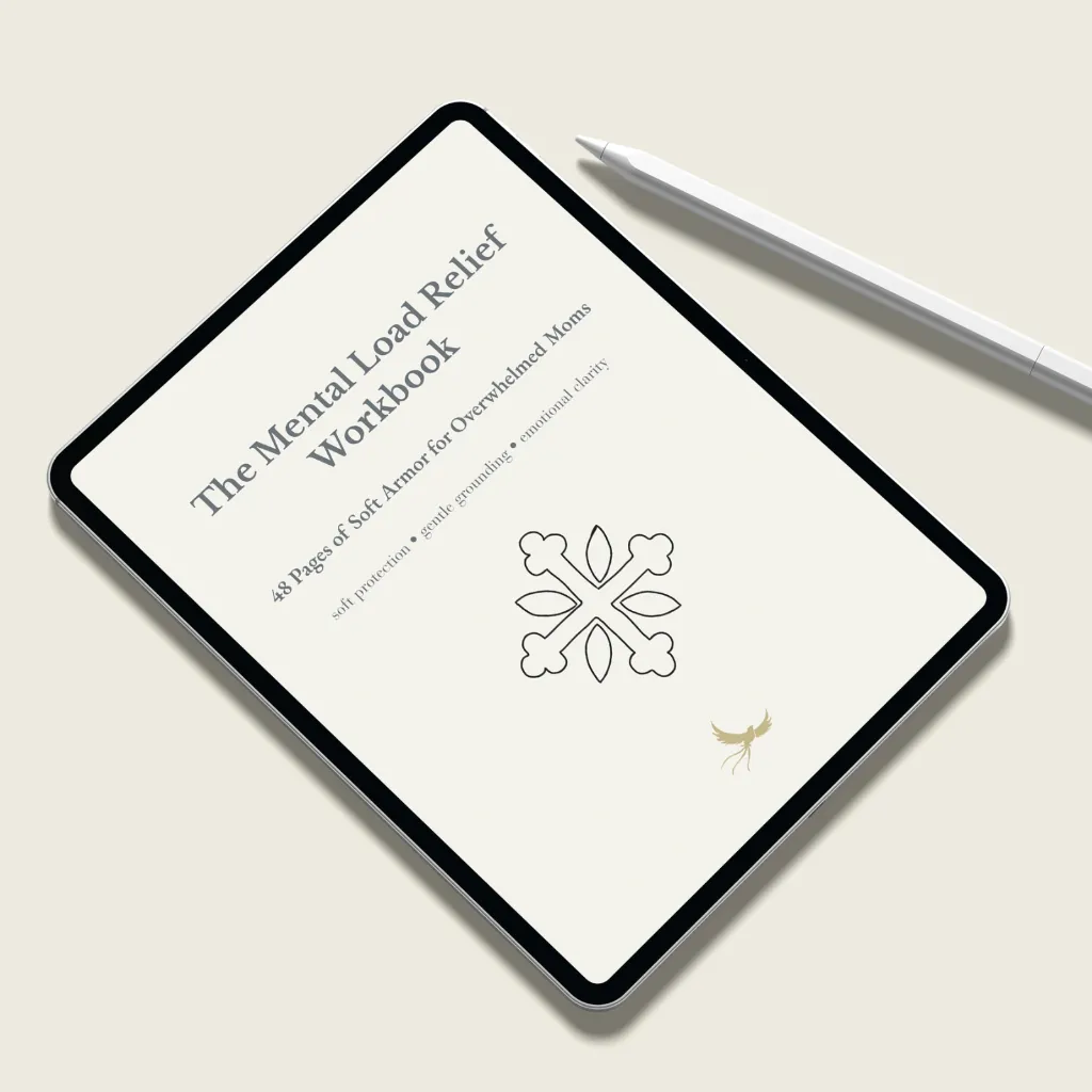 Mental Load Relief Workbook – Soft Armor for Overwhelmed Moms Mockups 9.webp