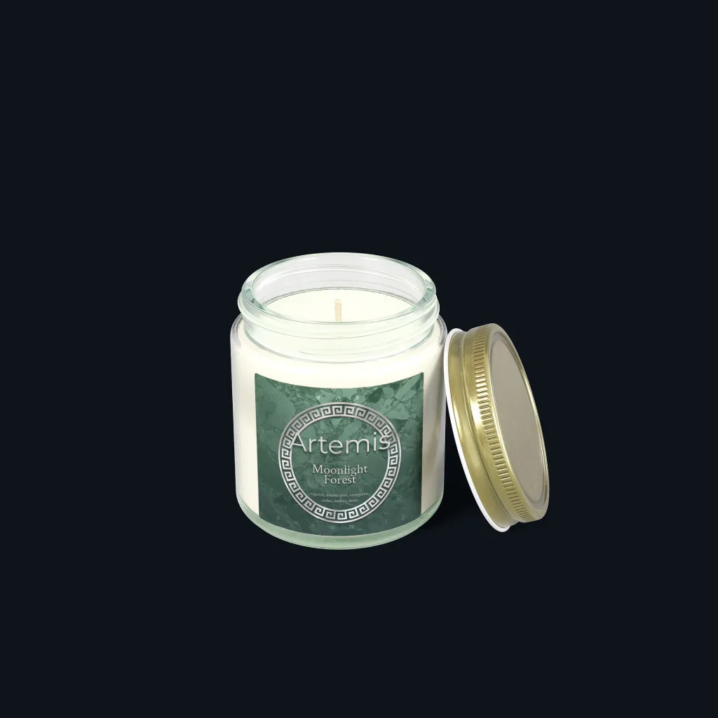 Artemis Cedar & White Sage Forest Spirit Candle 4oz clear open.webp