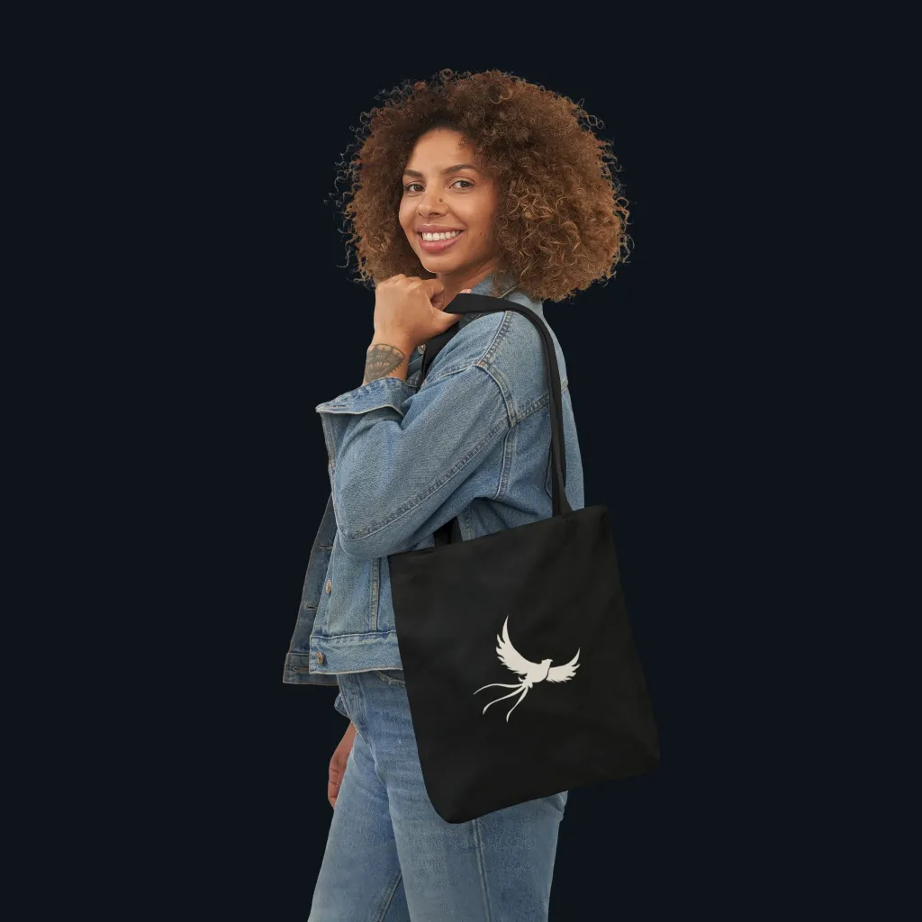 Phoenix Flight Canvas Tote Bag – Black 13x13 4.webp