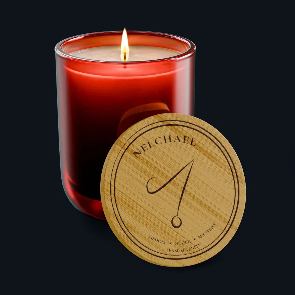 Nelchael Angel Candle of Wisdom – Engraved Luxury Soy Candle 2.webp