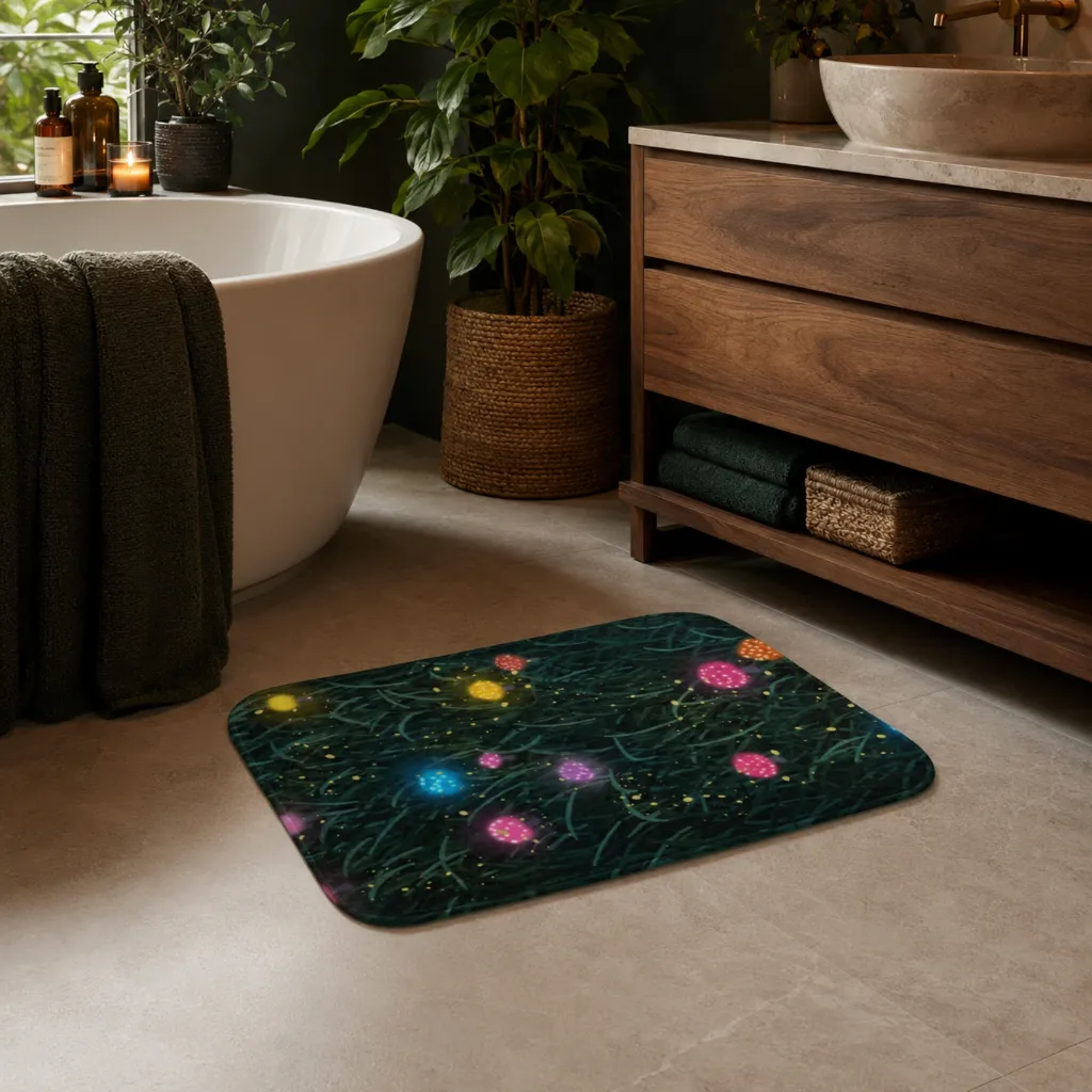 Enchanted Green Garden Bath Mat by Catherine Sivie 24_x17_ 6.webp