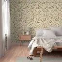 Golden Leaf Harmony Peel & Stick Wallpaper Mockups  5.webp