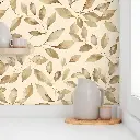Golden Leaf Harmony Peel & Stick Wallpaper Mockups  4.webp