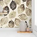 Natural Elegance Leaf Peel & Stick Wallpaper Mockup 4.webp
