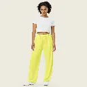 Butter Yellow Wide Leg Lounge Pants – Women's Relaxed Fit Streetwear mockups 4.webp