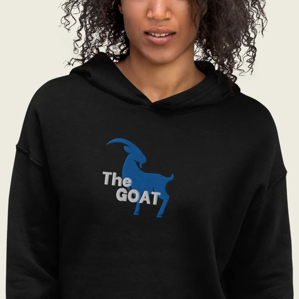 Goat Spirit Cropped Hoodie – Women's Unique Fashion Staple Blacl 11.webp