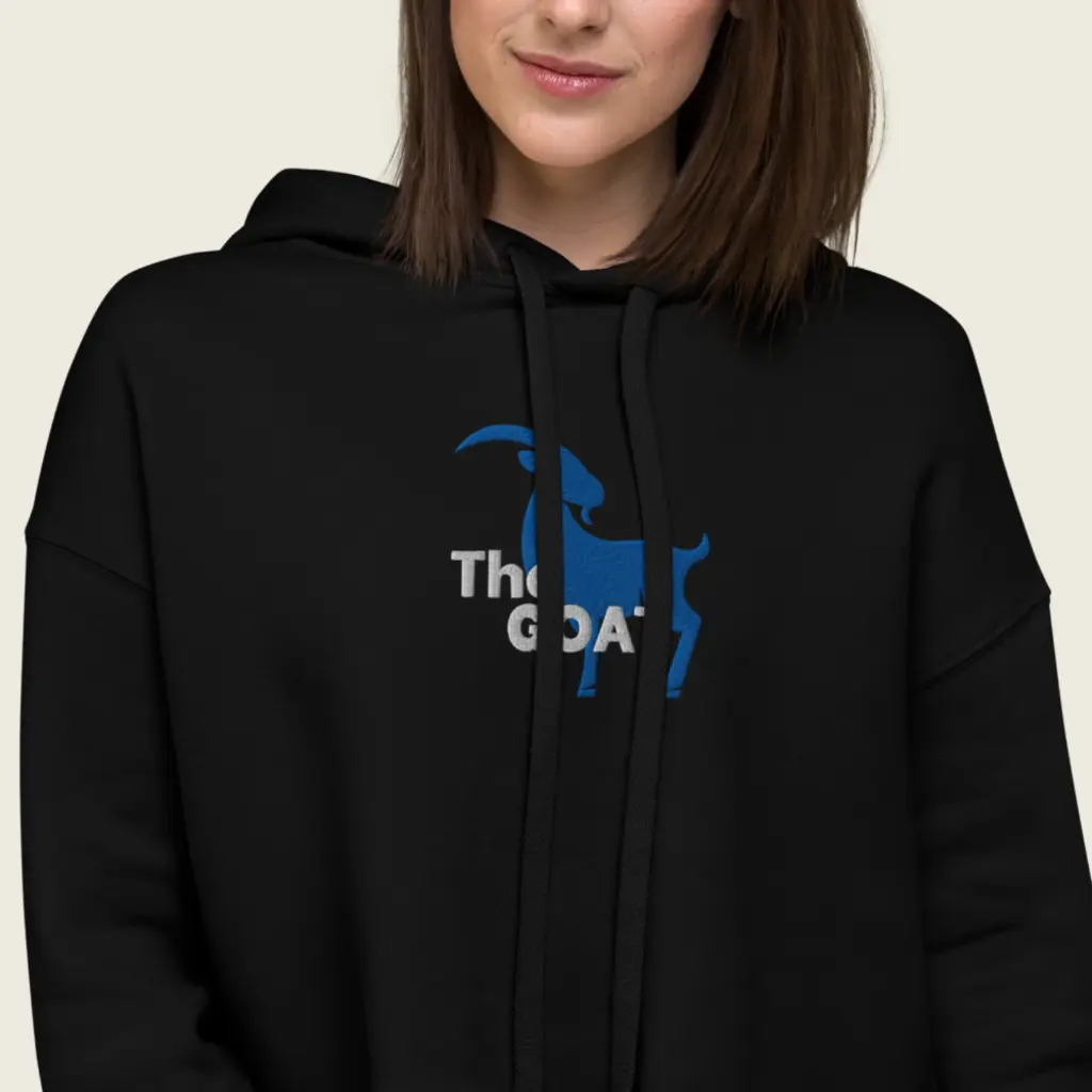 Goat Spirit Cropped Hoodie – Women's Unique Fashion Staple Blacl 10.webp