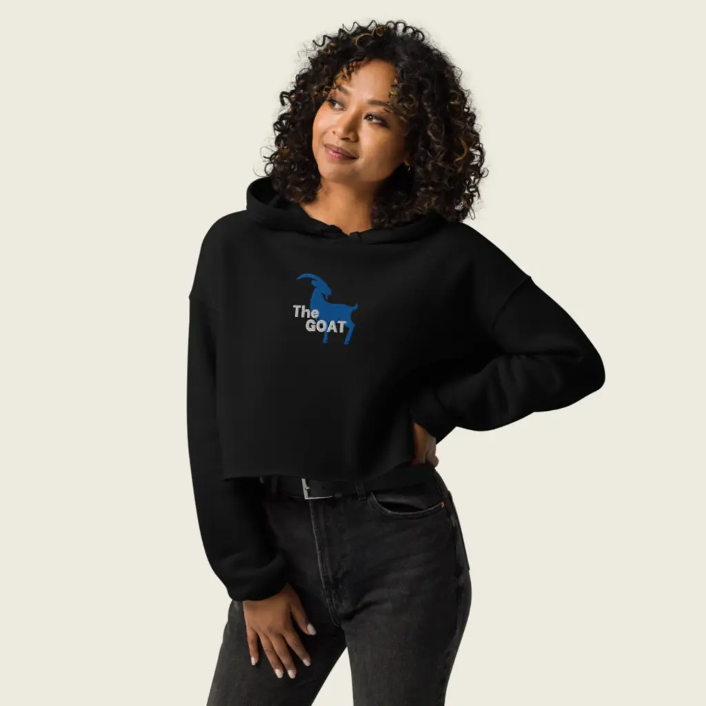 Goat Spirit Cropped Hoodie – Women's Unique Fashion Staple Blacl 15.webp