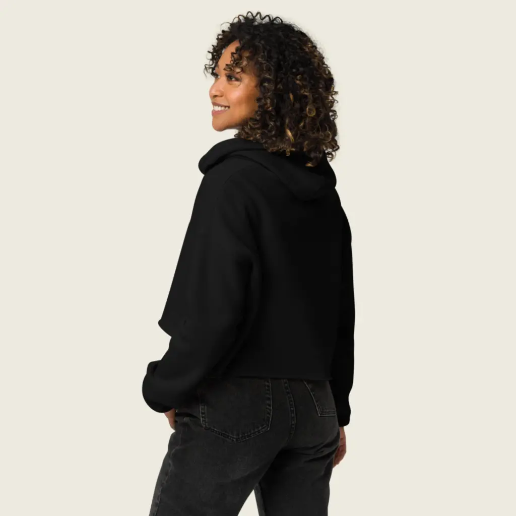 Goat Spirit Cropped Hoodie – Women's Unique Fashion Staple Blacl 19.webp