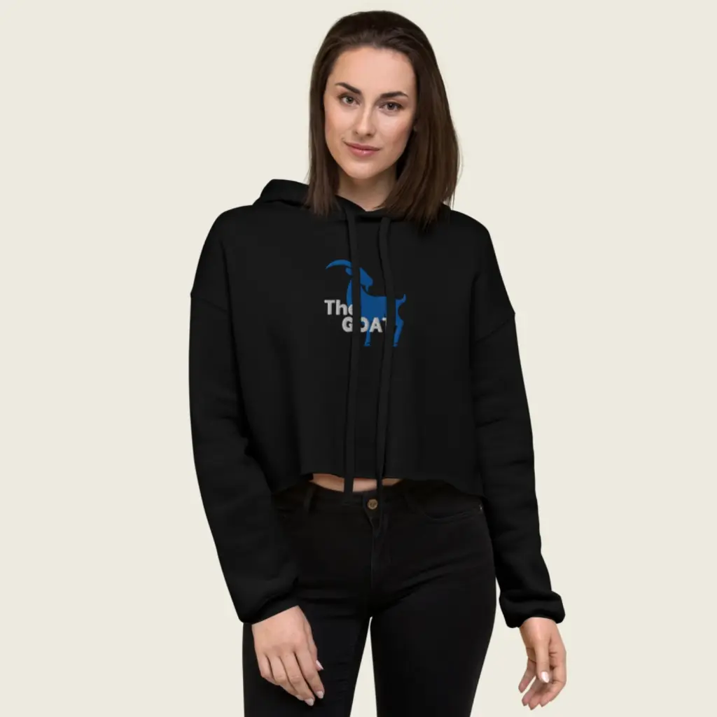 Goat Spirit Cropped Hoodie – Women's Unique Fashion Staple Blacl 16.webp