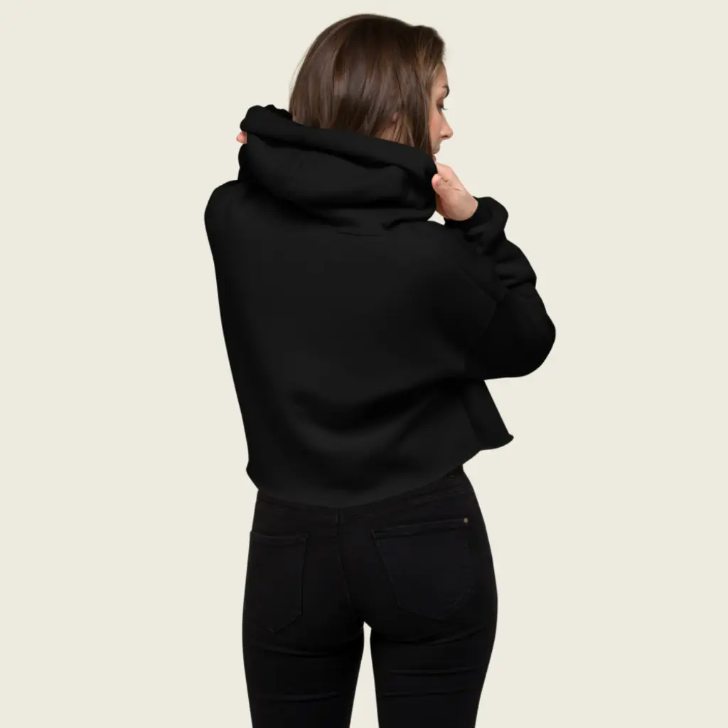 Goat Spirit Cropped Hoodie – Women's Unique Fashion Staple Blacl 20.webp