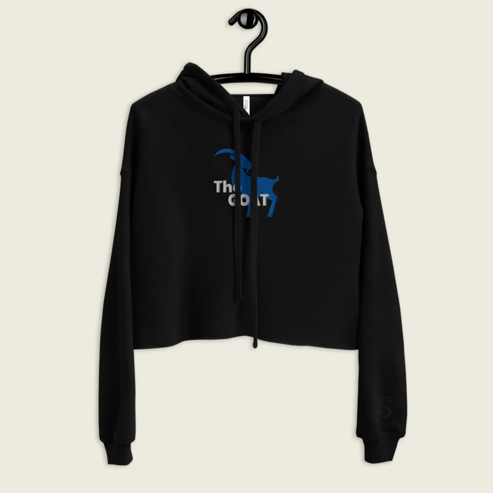 Goat Spirit Cropped Hoodie – Women's Unique Fashion Staple Blacl 1.webp