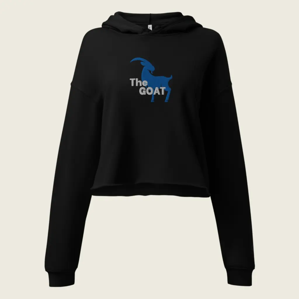 Goat Spirit Cropped Hoodie – Women's Unique Fashion Staple Blacl 6.webp