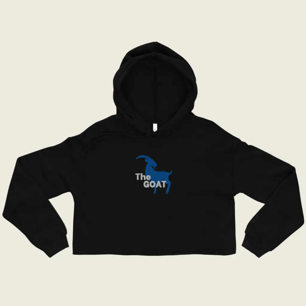 Goat Spirit Cropped Hoodie – Women's Unique Fashion Staple Blacl 4.webp