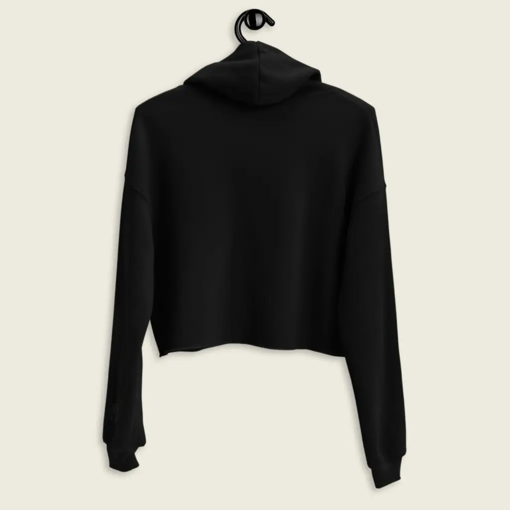 Goat Spirit Cropped Hoodie – Women's Unique Fashion Staple Blacl 7.webp