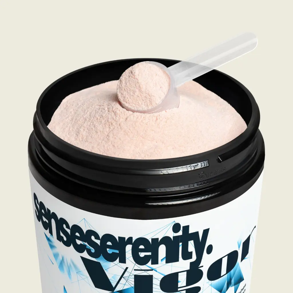 Sense Serenity Vigor ION+ Electrolyte Powder – Natural Performance Fuel Mockups 5.webp