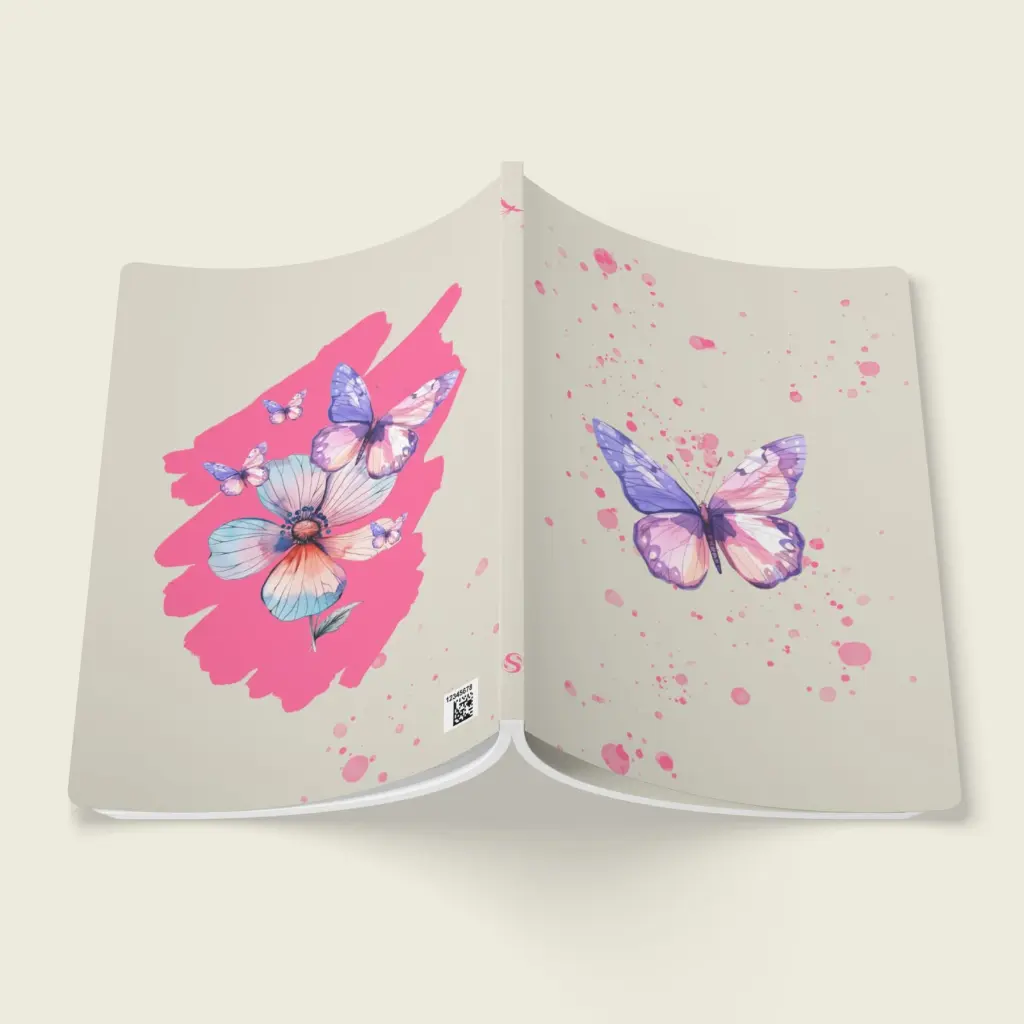 Flutter Flower Fantasy Softcover Journal (with Inside Prints) Collection – Petal Whirl _ Sense Serenity Crazy 6.webp