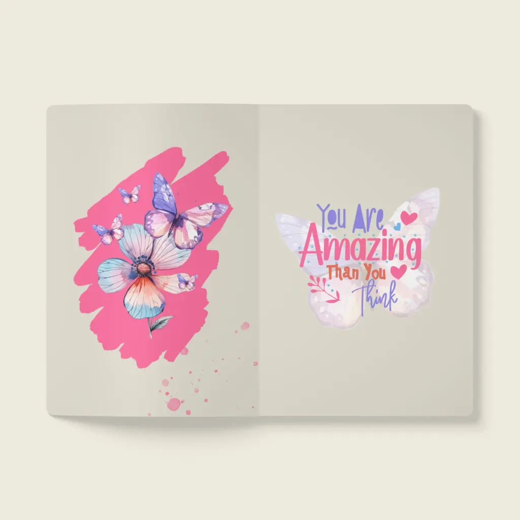 Flutter Flower Fantasy Softcover Journal (with Inside Prints) Collection – Petal Whirl _ Sense Serenity Crazy 1.webp