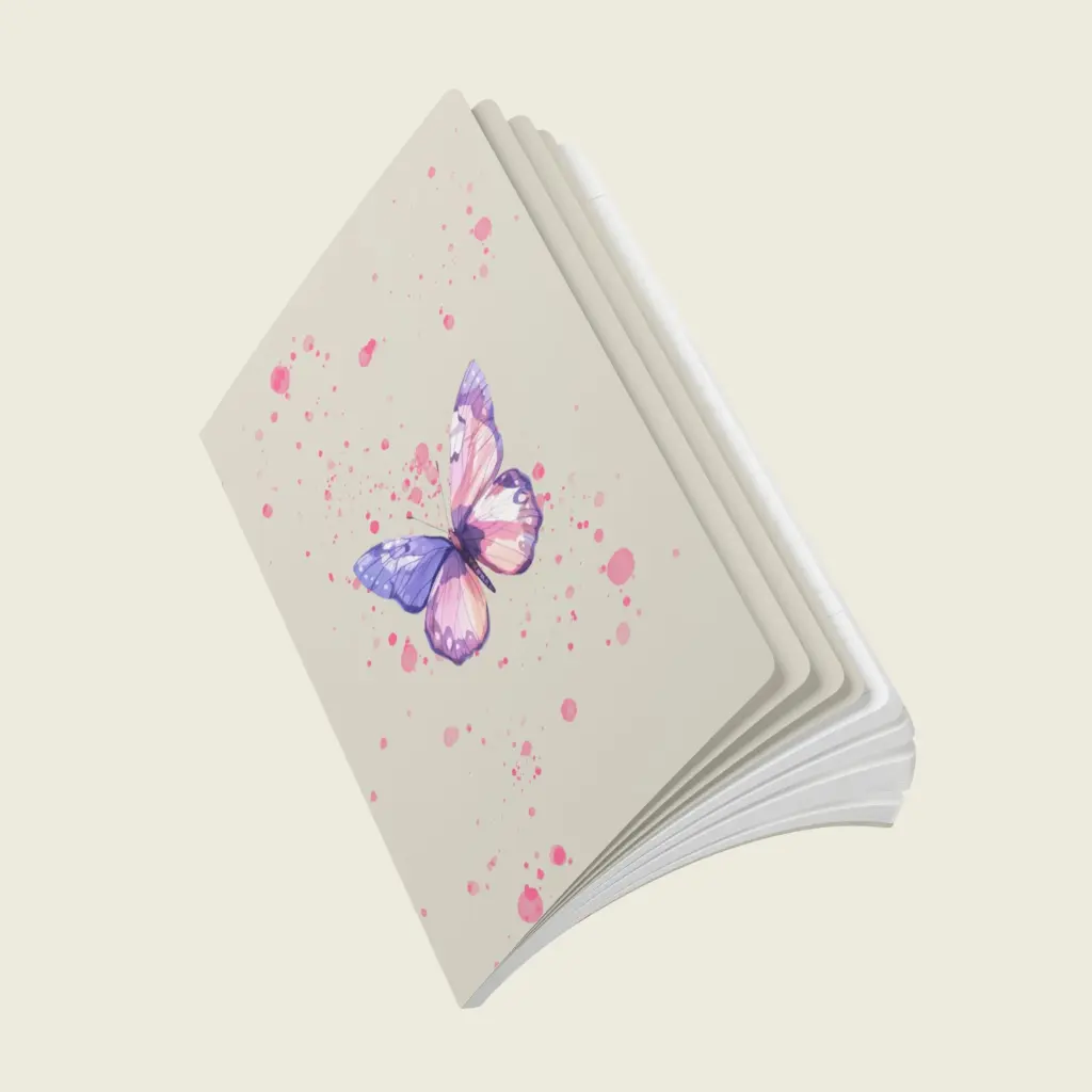 Flutter Flower Fantasy Softcover Journal (with Inside Prints) Collection – Petal Whirl _ Sense Serenity Crazy 8.webp