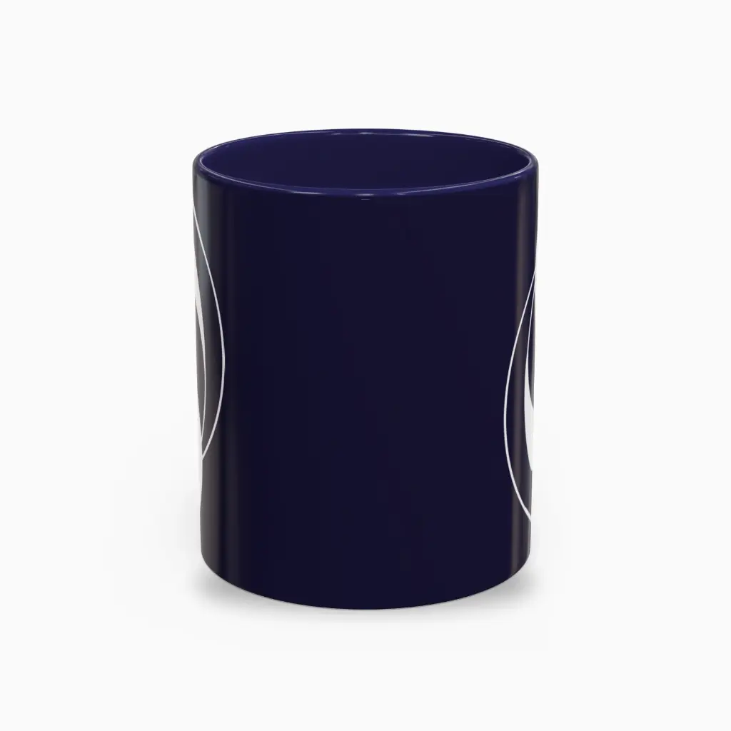 Serenity Navy Elegant Ceramic Coffee Mug (11 oz (0.33 l))