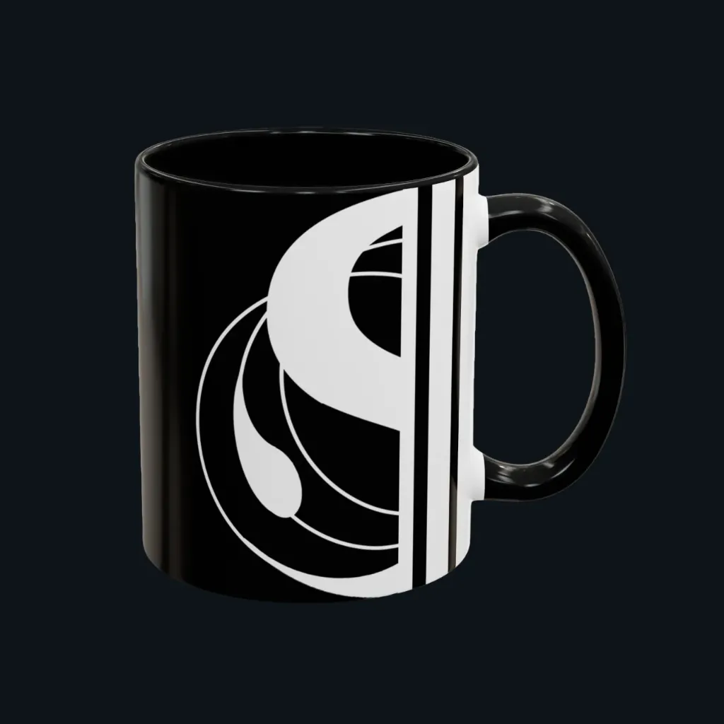 Serenity Black Ceramic Mug – Minimalist Design (11 oz (0.33 l))