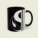 Serenity Black Ceramic Coffee Mug (11oz/15oz) – Elegant Minimalist