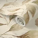 Golden Leaf Harmony Peel & Stick Wallpaper — Matte Fabric, Renter‑Friendly