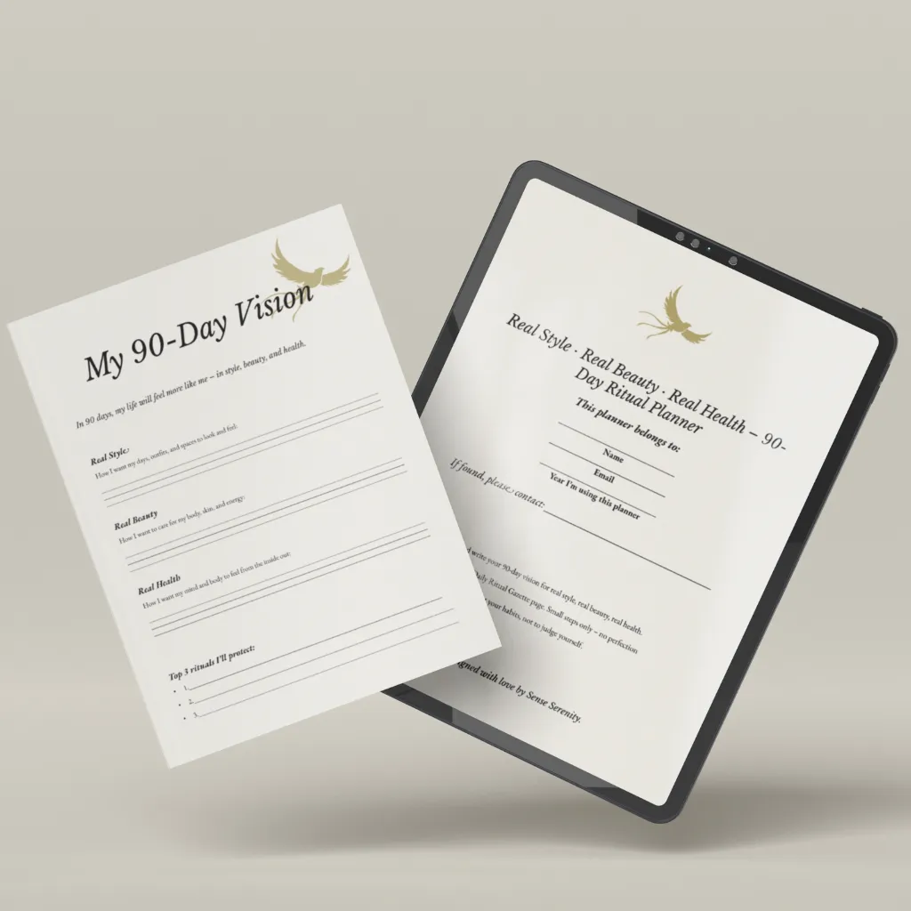 🠒 90-Day Ritual Planner – Vintage Newspaper Wellness PDF