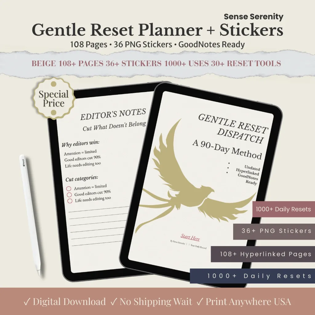 Gentle Reset Digital Planner Stickers Bundle