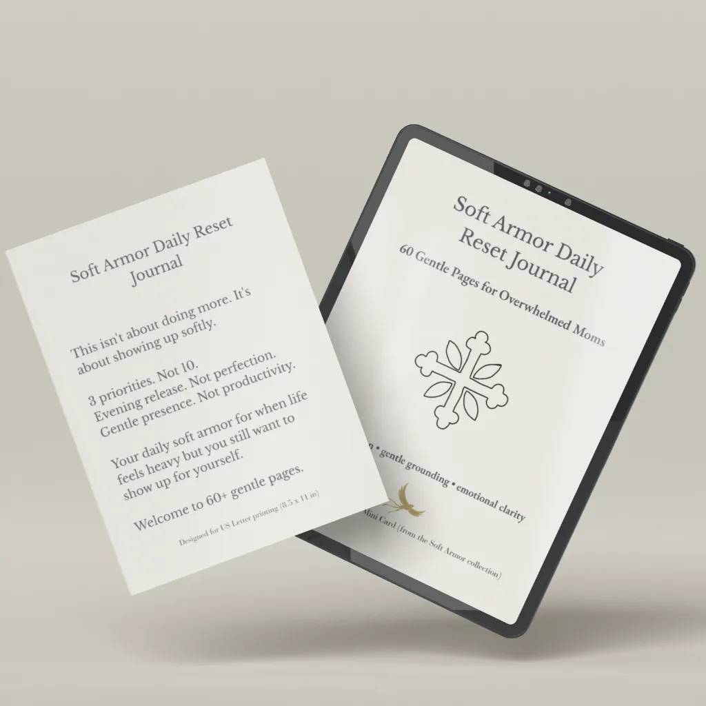 🠒 Daily Reset Journal – Soft Armor for Overwhelmed Moms