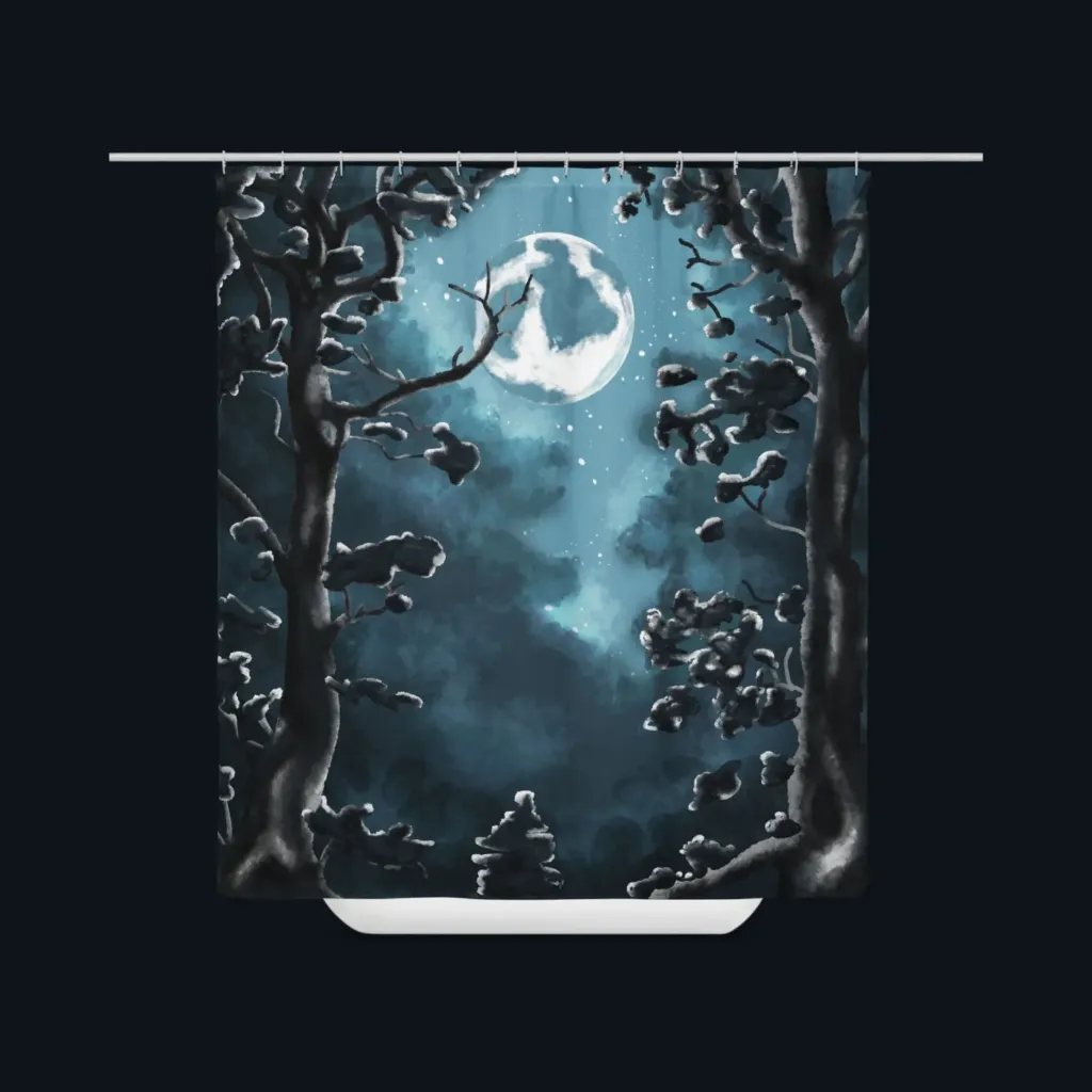 Moon Ritual Forest Shower Curtain