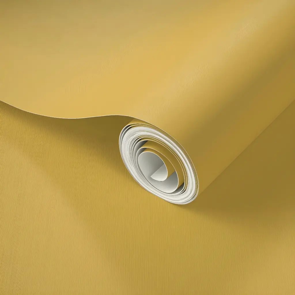 Spicy Mustard Peel & Stick Wallpaper — Matte Fabric, Renter‑Friendly